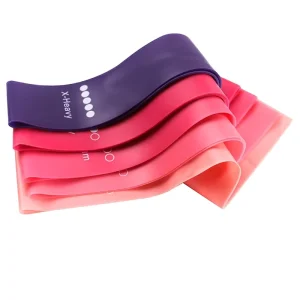 Latex Yoga Exercise Elastic Hip Resistance Band Pink Mini Loop Resistance Band