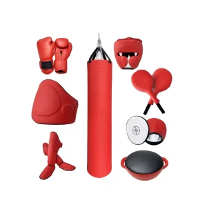 Leather Fighting Boxing Protective Gear Set
