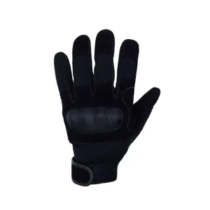 Leather Full-Finger Anti-Slip Safety Gloves with Adjustable Buckle Closure for Cycling Outdoor Sports Tactical Use