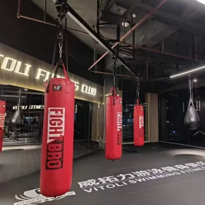 Leather Kick Training Cone-Shape Punching Bag Boxing Sandbag