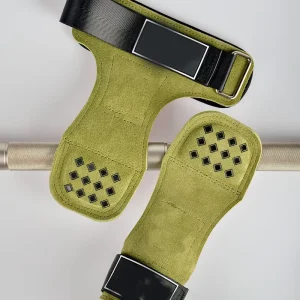 Leather Padded Palm Protector Wrist Wrap Strap for Weightlifting