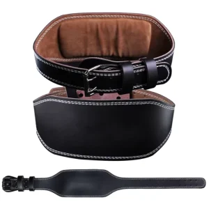 Leather Weightlifting Gym Belt with Back Support