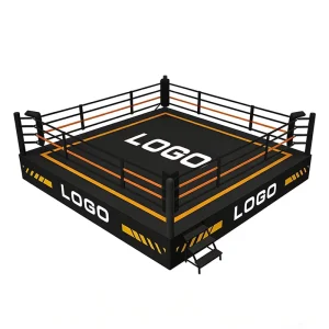 Liftable Height-Adjustable Boxing Ring with Heavy-Duty Steel Frame for Combat Sports