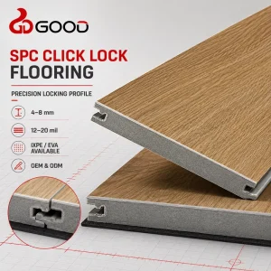 Light Oak Natural Finish SPC Floating Rigid Vinyl Flooring with Protective Wear Layer for Home and Retail Projects