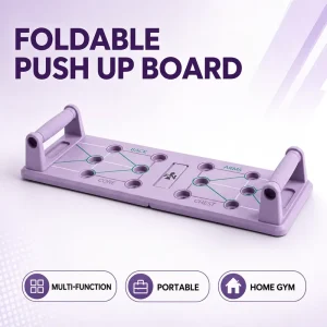 Light Purple Foldable Push up Board Multi Function Portable Home Gym Equipment for Upper Body Strength Training