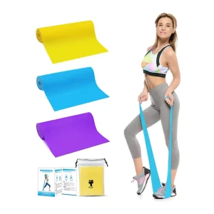 Light Resistance Multi-Color Rubber 1.5 Meter Flat Elastic Resistance Band Set