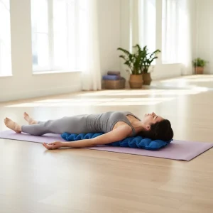 Lightweight Acupressure Mat with 24 Balls Yoga Massage Spike Mat for Back Pain Relief