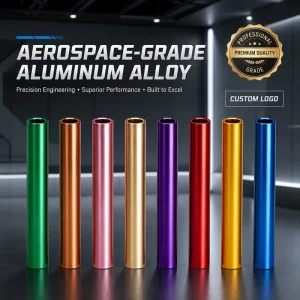 Lightweight Aluminum Relay Baton for Athletics, Track and Field Training
