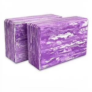 Lightweight EVA Yoga Blocks, 2-Piece Set, Purple, Adult Use