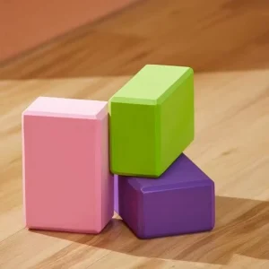 Lightweight Eco friendly 9x6x3 Yoga Blocks Soft Non Slip Surface Breathable EVA Foam Durable and Comfortable Yoga Block
