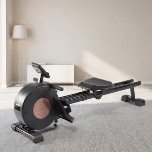 Lightweight Foldable Magnetic Resistance Rowing Machine with LCD Display, Sliding Seat and Foot Pedals