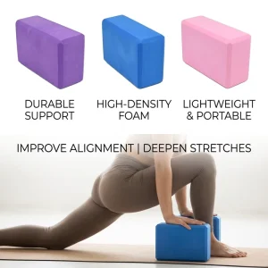 Lightweight High-Density EVA Foam Yoga Brick for Yoga, Pilates, Meditation, and Training