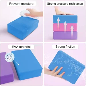 Lightweight High Density EVA Yoga Block for Pilates, Stretching, Meditation, and Balance Training