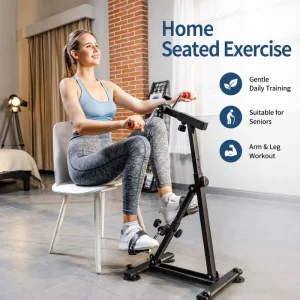 Lightweight Portable Folding Desk Exercise Bike with Arm Exerciser