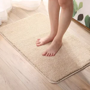 Living Room Silk and Wool Short-Hair Kitchen Floor Mat Wipe-Clean Dirt-Proof Doormat for Home