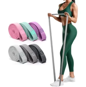 Long Fabric Full-Body Exercise Bands for Pull-Up Assistance and Stretching