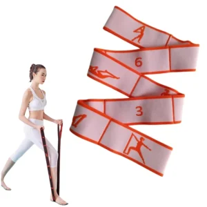 Long Resistance Band with 8 Loops, Anti-Slip, 10 lb, for Dance Training, Pilates, and Yoga