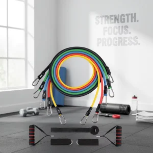 Long Rubber Resistance Bands Set for Pull Assistance and Strength Training