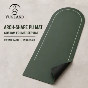 Low Maintenance Smooth PU Yoga Mat 183*68cm Non Slip Natural Rubber Pad
