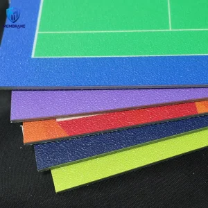 Low-Noise Wear-Resistant Easy-Clean Custom-Marked Pickleball Court PVC Flooring Roll for Sports Halls