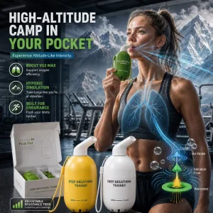 Lung Dumbbell Breath Exerciser with Vibration Technology