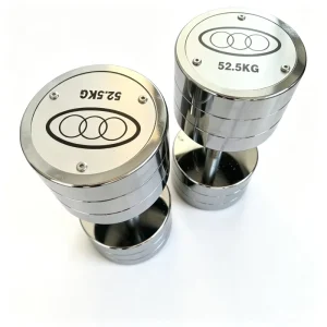 Luxurious High End Stainless Steel Galvanized 304 Free Weight Customizable logo Dumbbell Barbell Set Quality Guaranteed