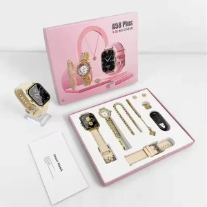 Luxury Smart Bracelet Gold A58 Plus Digital Watch Set Gift Watch with Fitness Tracker Smart Watch