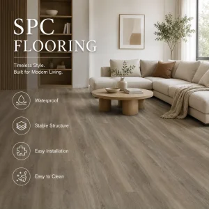 Luxury Vinyl Plank Flooring Real Wood Grain Wear Resistant 8mm 10mm SPC Flooring for Home