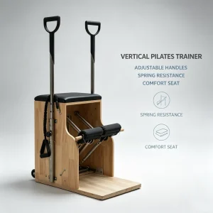 M401A Oak Pilates Wunda Chair Adjustable Safe Health Equipment Multi-functional Body Strength Flexibility Wooden Box Pilates