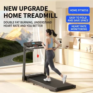 M5 Foldable Electric Treadmill for Home Gym Wireless Monitor 3 Level Auto Incline Space Saving Design Steel Frame 120kg
