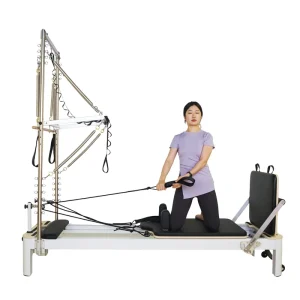 MJD W41 Aluminum Pilates Reformer with Half Tower and Adjustable Resistance for Home Studio