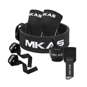 MKAS 10mm Leather Powerlifting Belt Custom Logo Heavy Duty Weightlifting Belt for Gym Strength Training