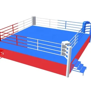 MMA09 Heavy-Gauge Structural Steel Floor-Level Boxing Ring and Raised MMA Cage for Training and Competition