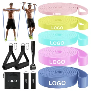 Macaron Color Latex Pull Up Resistance Bands for Running Sprint Push Up Assist Power Training Fitness Workout Customizable