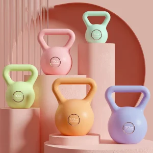 Macaron Plastic Kettlebell, Small, Soft, Pink, for Women