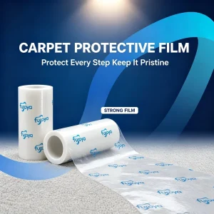 Machine Grade Carpet Protection Cover with HDPE Waterproof Protective Film Soft Plain High Gloss 300m Rolls
