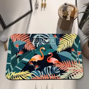 Machine-Made Cushioned Non-Slip Stain-Resistant Washable Floor Area Mat
