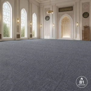 Machine-Made Tufted Curved-Yarn Polypropylene Carpet Floor Mat, Anti-Slip Full-Coverage Fireproof Splicing Mat