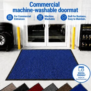 Machine-Washable Entrance Floor Mat, Dirt and Moisture Capturing, Patterned