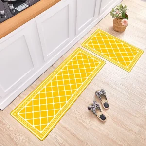 Machine Washable Non-Slip Printed Kitchen and Entrance Door Floor Mat, Long Strip Home Carpet