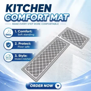 Machine Washable Rubber Non Slip Stain Resistant Printed Vintage Kitchen Entrance Door Mat Long Strip