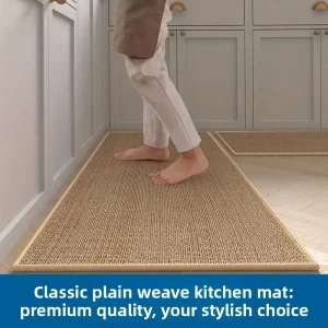 Machine-woven Chenille Kitchen Doormat Non-slip Highly Absorbent TPR Rubber Backing Modern Minimalist Mat