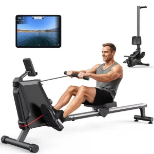 Magnetic Air Rower with Smart Monitor for Home and Gym 120kg Capacity