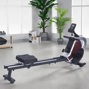 Magnetic Foldable Rowing Machine with LCD Monitor and Adjustable Resistance