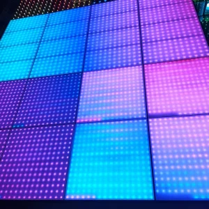 Magnetic LED Dance Floor Tiles, Illuminated Video Effect, Custom Design, Wedding, Nightclub and Stage Rental
