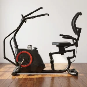 Magnetic Recumbent Exercise Bike Belt Drive LCD Display Pulse Grip Adjustable Seat Back Support 120KG Capacity