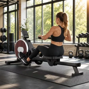 Magnetic Resistance Foldable Indoor Rowing Machine LCD Monitor Adjustable Resistance Full Body Cardio Fitness Equipment Home Use