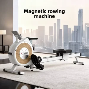 Magnetic Resistance Rowing Machine Home Use Silent Folding PVC Material 160kg Max User Weight Fitness Equipment Multi Functional