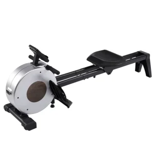 Magnetic Rowing Machine with Upright Storage and LCD Monitor for Home Gym