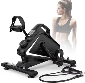 Magnetic Under Desk Mini Elliptical Pedal Exerciser Bike with Steel Tube Frame for Elderly